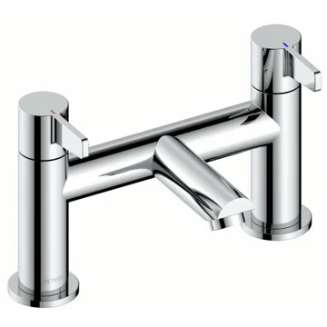 Methven Avoca Contemporary Chrome Bridge Bath Filler Tap - Paddle Levers