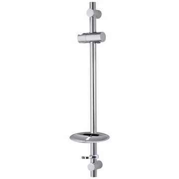 Deva Chrome Adjustable Shower Riser Rail with Handset Holder and Soap Dish - 685mm High
