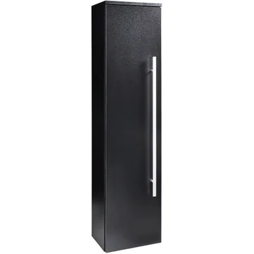 Kartell K-Vit Purity Wall Hung Matt Black Tall Bathroom Storage Cabinet - Reversible