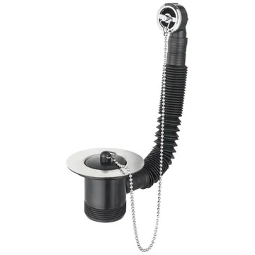 Deva 1 And Half Inch Sink Waste with Overflow - Poly Plug