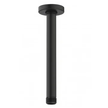 Deva Stainless Steel Round Black Shower Arm - Ceiling Mounted - 200mm High