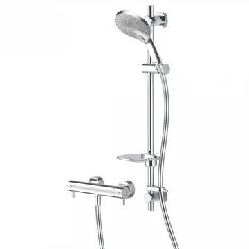 Methven Kaha Thermostatic Chrome Bar Mixer Valve with Easy Fit Shower Kit