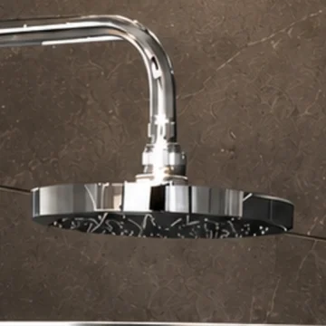 Twyford Sola Round Fixed Chrome Shower Head - 1 Spray Mode - 206 x 206mm