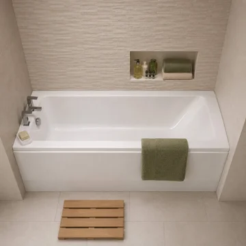 Twyford Aspect 1700mm Length Designer White Acrylic Single Ended Bath