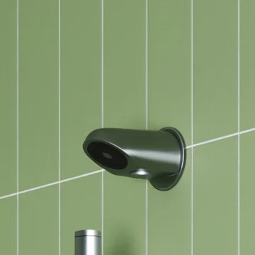Twyford Sola Vandal Resistant Chrome Fixed Round Shower Head - 63 x 98mm - 1 Spray Mode