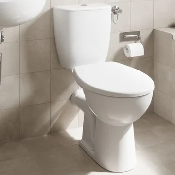 Twyford Alcona Floorstanding Washdown Close Coupled WC Pan with Cistern and Seat - Open Back