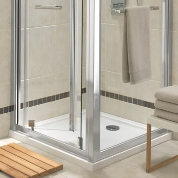 Twyford Flat-Top White Square Shower Tray - ABS Capped Acrylic - 40mm High