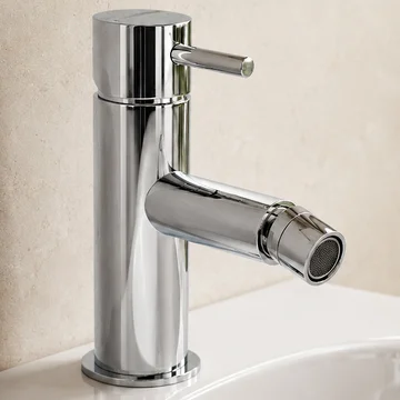 JTP Florence Monobloc Chrome Bidet Mixer Tap with Pop-Up Waste -Stick Handle