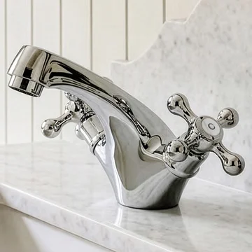 Joseph Miles Dottie Deck Mounted Chrome Basin Mixer Tap With Waste