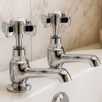 Joseph Miles Ito Deck Mounted Chrome Pair Of Bath Taps