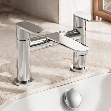 Joseph Miles Archie Deck Mounted Chrome Bath Mixer Tap