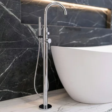 JTP Florence Floor Standing Single Lever Bath Shower Mixer Tap With Kit