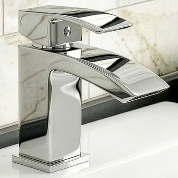 Joseph Miles Descent Waterfall Basin Mixer Tap - Push Button Waste