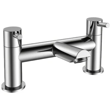 Kartell K-Vit Aztec Contemporary Bridge Bath Mixer Tap - Stick Handles