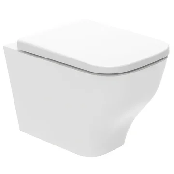 Roper Rhodes Aruba Contemporary Rimless Wall Hung WC Pan - White - 338 x 490mm - Image