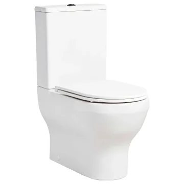Roper Rhodes Elka White Close Coupled Fully Enclosed Rimless WC Pan and Cistern - 360 x 620mm