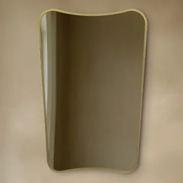 Origins Living Delphine Brushed Brass Curve Mirror - Stainless Steel Frame