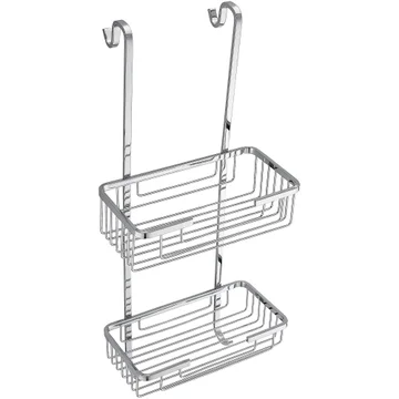 Kartell K-Vit Wire Chrome Hanging Shower Tidy - 252 x 130 x 557mm