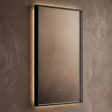 Origins Living Kingsley Rectangular Borderlit Black Frame LED Mirror with Demister Pad