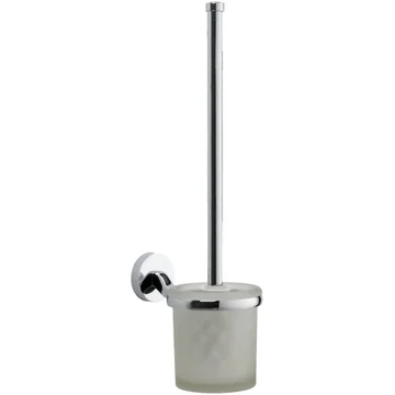 Kartell K-Vit Plan Wall Mounted Contemporary Holder with WC Brush - Chrome Handle