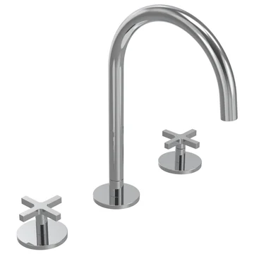 Tavistock Cohort 3 Hole Basin Mixer Tap with Click Waste - Deck Mounted