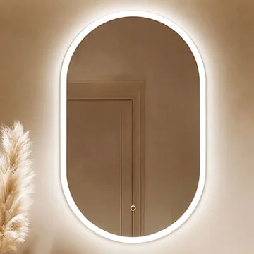 Origins Living Celo Capsule LED Frontlit Mirror with Demister Pad - 500 x 800mm