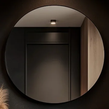 Origins Living Oslo Round Mirror - Stainless Steel Frame