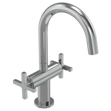 Tavistock Cohort Contemporary Basin Mixer Tap with Click Waste - Deck Mounted
