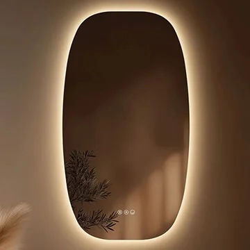 Origins Living Claris Barrel LED Backlit Mirror with Demister Pad - 500 x 900mm