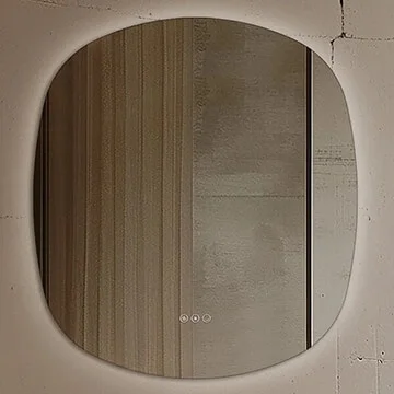 Origins Living Claris Curve Oblong LED Backlit Mirror with Demister Pad - 700 x 780mm