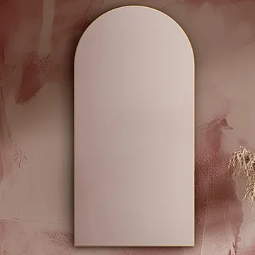 Origins Living Oslo Arch Brushed Brass Mirror - Stainless Steel Frame