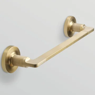Origins Living Baxter Wall Mounted Brushed Brass Towel Rail