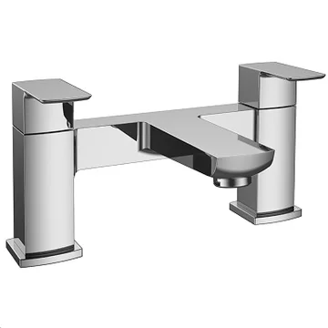 Kartell K-Vit Culture Contemporary Bath Mixer Tap - Flat Handles - Deck Mounted