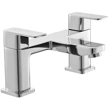 Kartell K-Vit Dakota Contemporary Bath Mixer Tap - Flat Handles - Deck Mounted