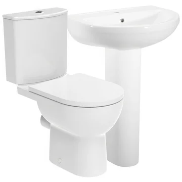 Roper Rhodes Dana Rimless Close-Coupled Toilet and Basin Pack - Image