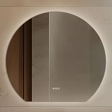 Origins Living Claris Round Cut LED Backlit Mirror with Demister Pad - 1000 x 900mm - Image