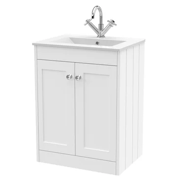 Hudson Reed Old London Ashwick Floorstanding Vanity Unit with Basin and Handles - 2 Door