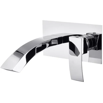 Kartell K-Vit Flair Chrome Finish Basin Mixer Tap - Curved Handle and Spout