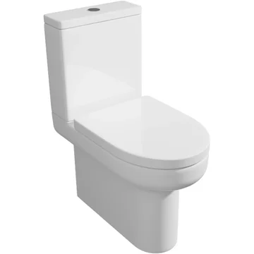 Kartell K-Vit Bijoux Gloss White Close Coupled Rimless WC Pan with Cistern - Close To Wall