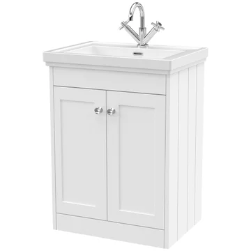 Hudson Reed Old London Ashwick Floorstanding Vanity Unit with Fireclay Basin and Handles - 2 Door
