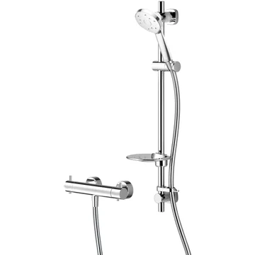 Methven Kiri MK2 Chrome Thermostatic Bar Shower Valve with Satinjet Handset and Easy Fit Kit
