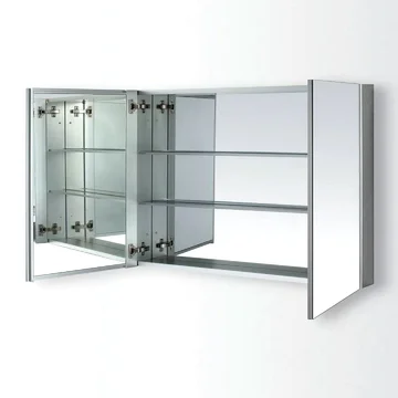 Kartell K-Vit Badminton Chrome Wall Hung Mirror Cabinet - 2 Door