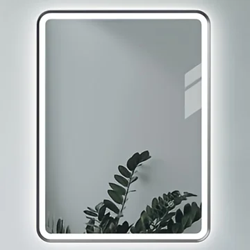 Joseph Miles Alura Rectangular Frontlit LED Mirror with Demister Pad - 600 x 800mm - Image