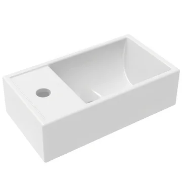 Roper Rhodes Matrix 1 Tap Hole Wall-Hung Cloakroom Basin with Overflow - 400 x 220mm - Image