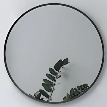 Joseph Miles Alvina Round Mirror - Aluminium Metal Frame - Image