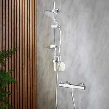 Methven Minimalist VJet Cool Touch Thermostatic Shower with Handset and Riser Rail