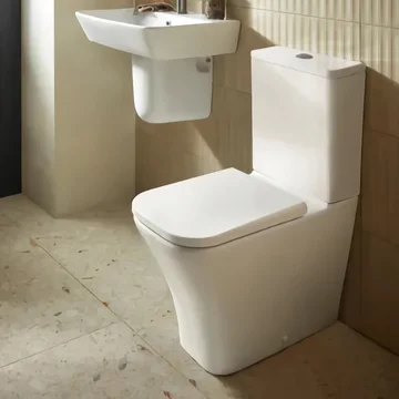 Tavistock Cadence Square Fully Enclosed Rimless Closed Coupled Toilet with Cistern - 345 x 635mm