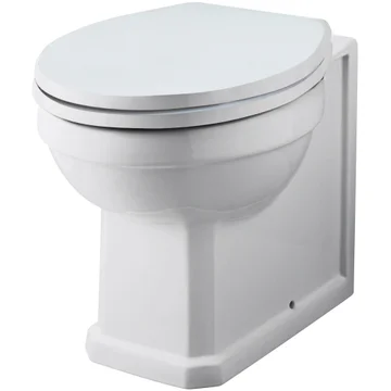 Kartell K-Vit Astley Traditional White Back To Wall WC Pan - 385 x 545mm