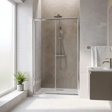 Nuie Rene 6mm Glass Single Sliding Shower Door - SMSL10-E6