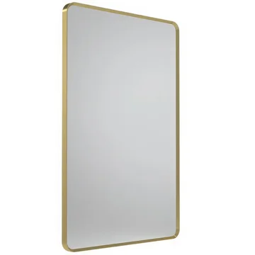 Roper Rhodes Thesis Brushed Brass Rectangular Mirror - Aluminium Frame